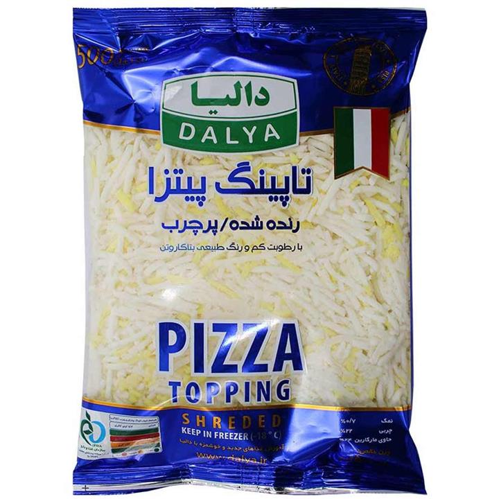 پنیر تاپینگ پیتزا پرچرب رنده شده دالیا 500 گرم